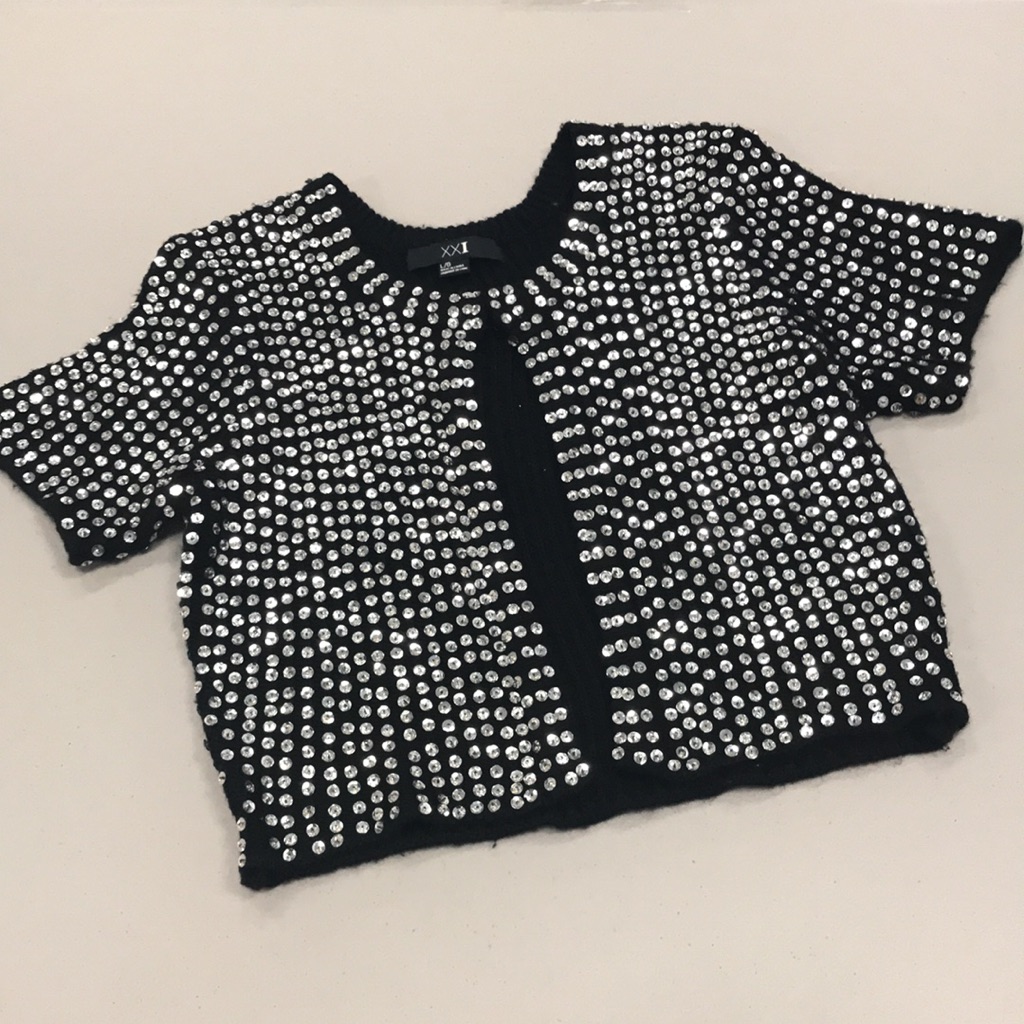 Sequin Sweater Jacket